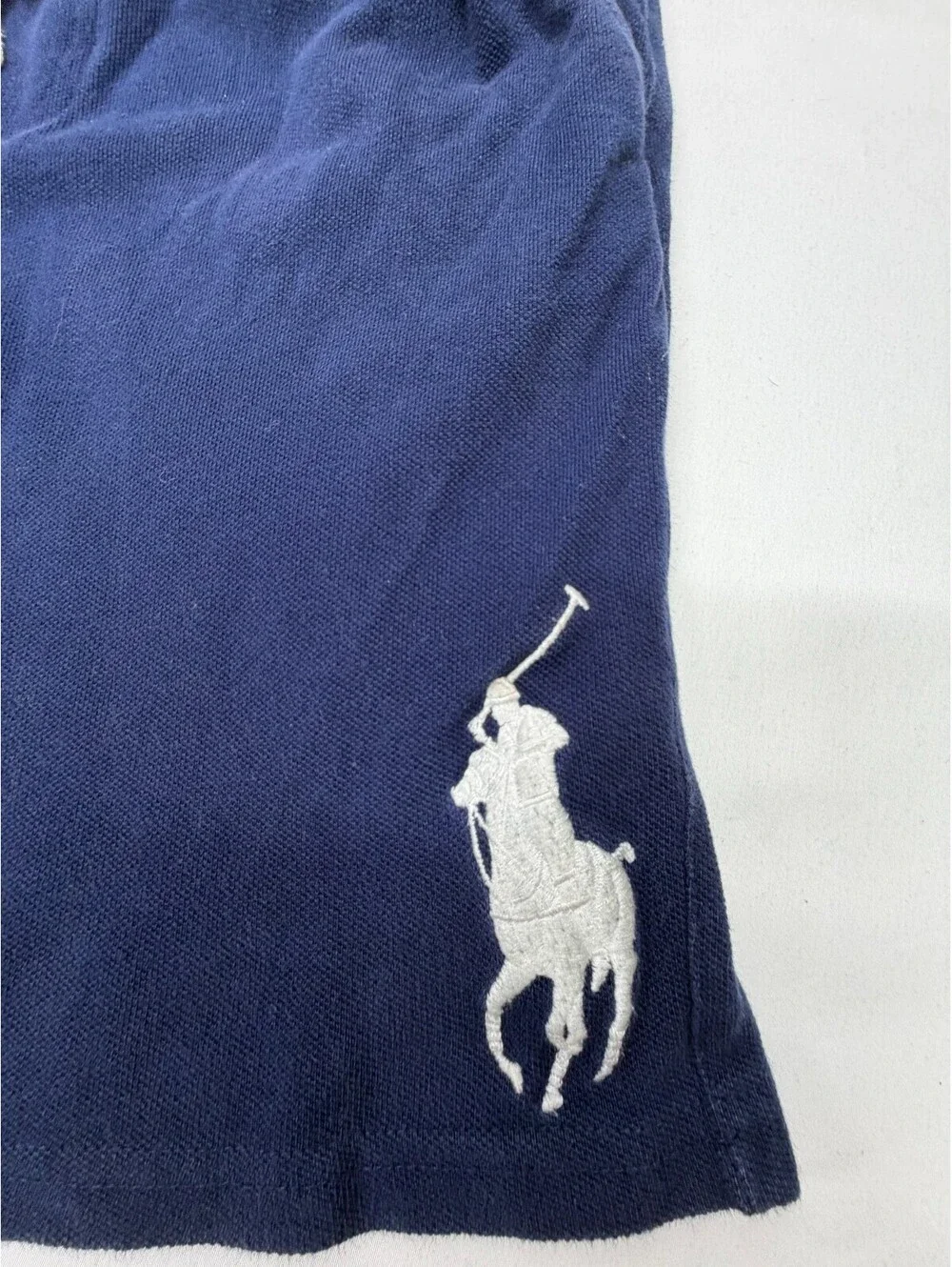 Polo Ralph Lauren Boy's Shorts Sweat Drawstring Knit Mid Rise Logo Size S Blue